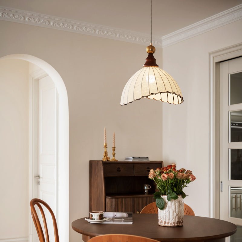 Velona – Schicke und elegante moderne Stoff-Hängeleuchte