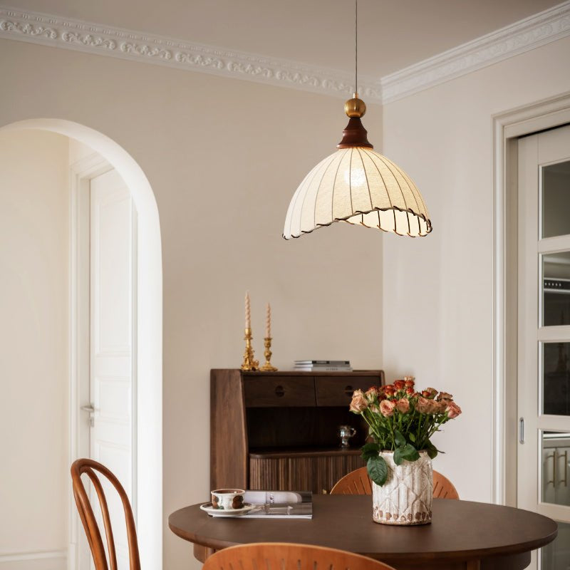 Velona – Schicke und elegante moderne Stoff-Hängeleuchte