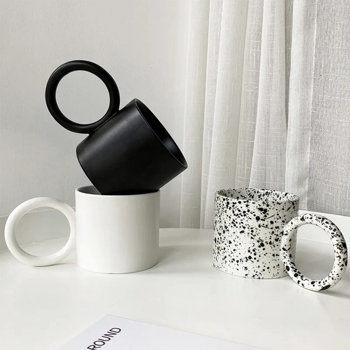 Elegante Kaffeetasse mit Großem Henkel 1
