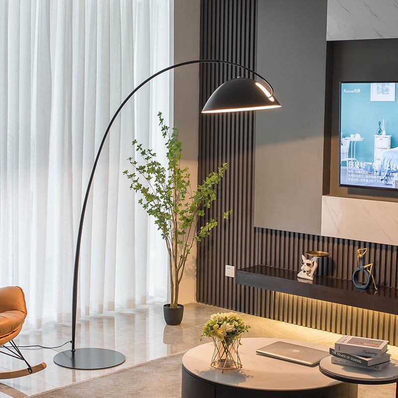 Elegante Stehlampe Holz für Wohnzimmer LED 1