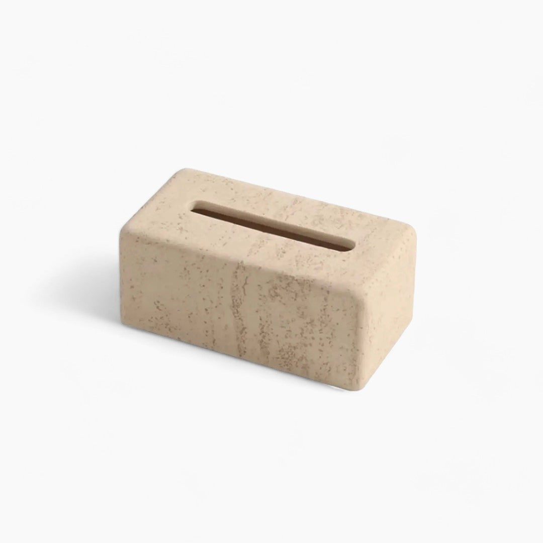 Elegante Taschentuchbox aus Natürlichem Travertin 0