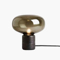 Elegante lampada da tavolo in ceramica e vetro