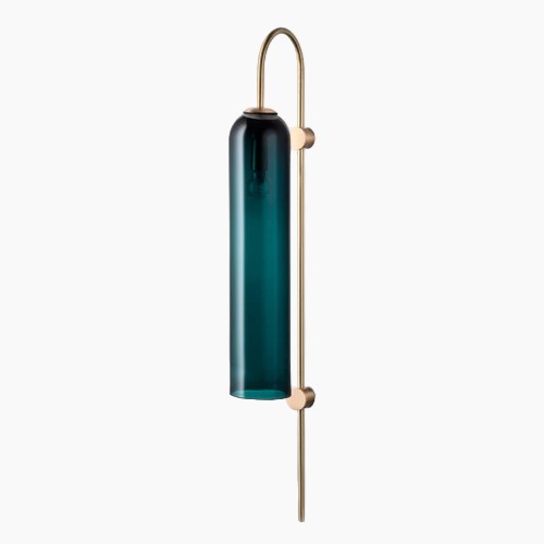 Elegante Wandleuchte in Messing 0