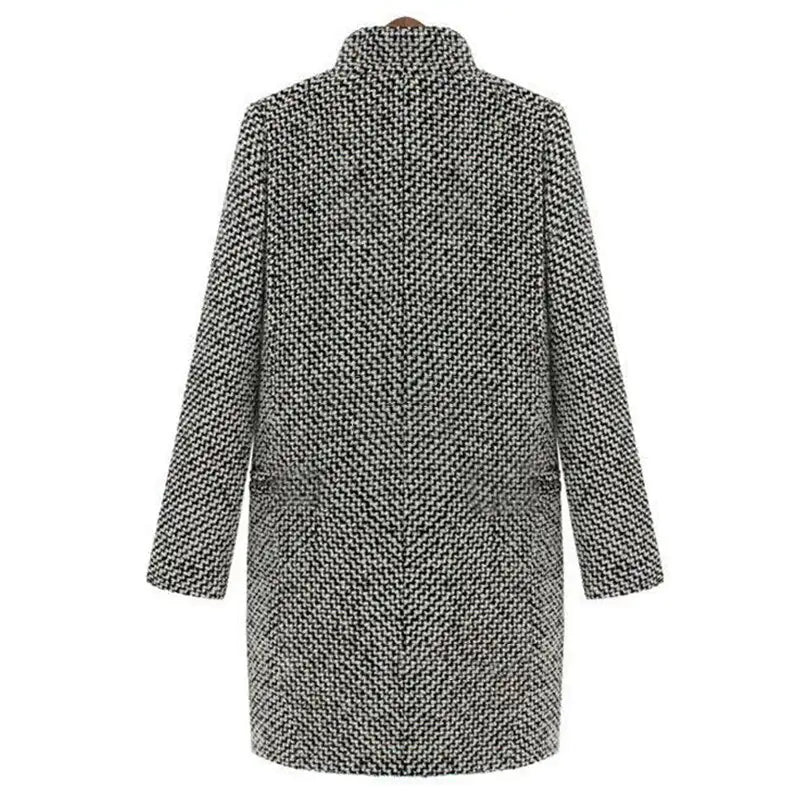 Eleganter Damen Wintermantel mit V-Ausschnitt