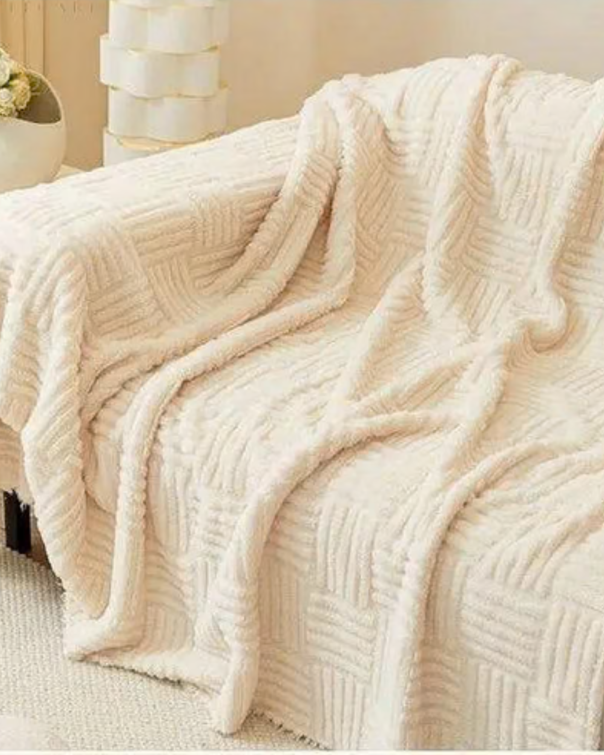 Eleganter Sofabezug mit Geometrischem Muster