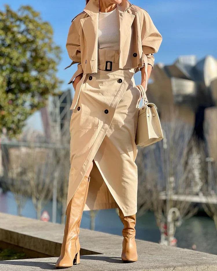 Elegantes Damen Anzug Set mit Jacke und Rock