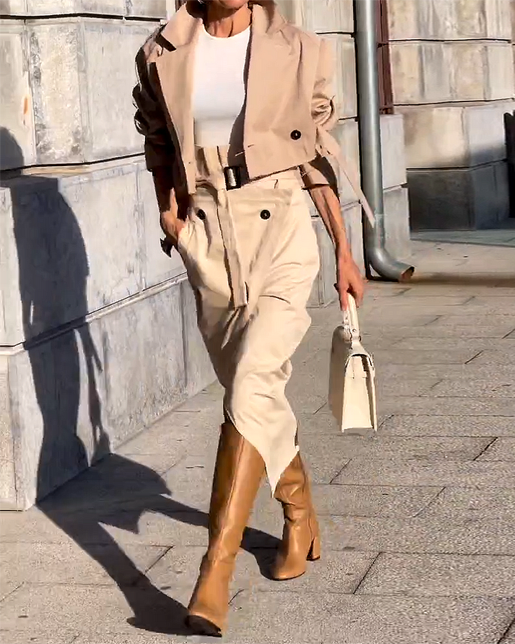 Elegantes Damen Anzug Set mit Jacke und Rock