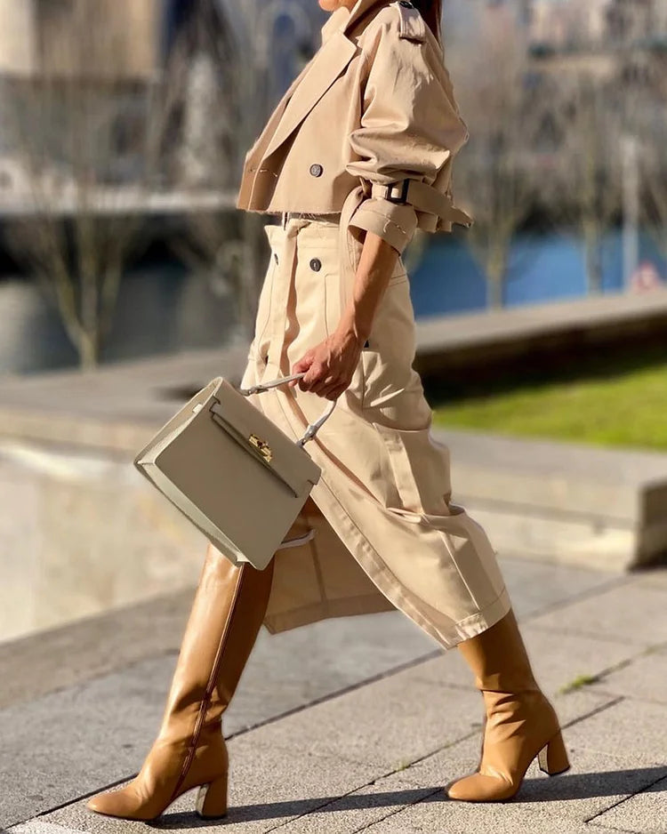 Elegantes Damen Anzug Set mit Jacke und Rock