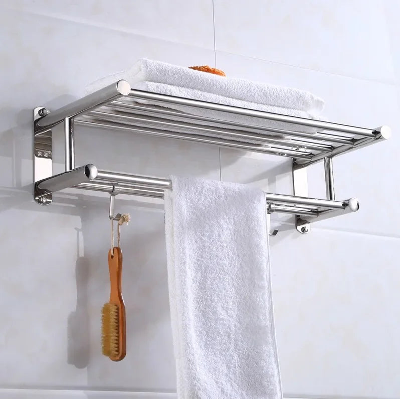 Elegantes Handtuchregal aus Edelstahl für Bad