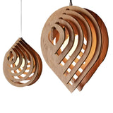 Colgante de madera moderado - Elegancia natural de la colección Lumière