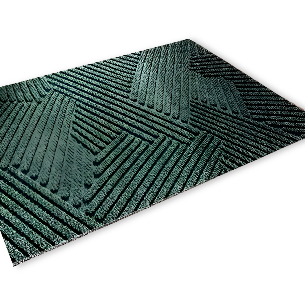 Velione - Stilvolle rechteckige PVC Fußmatte mit modernem geometrischem Muster für rutschfesten Schutz