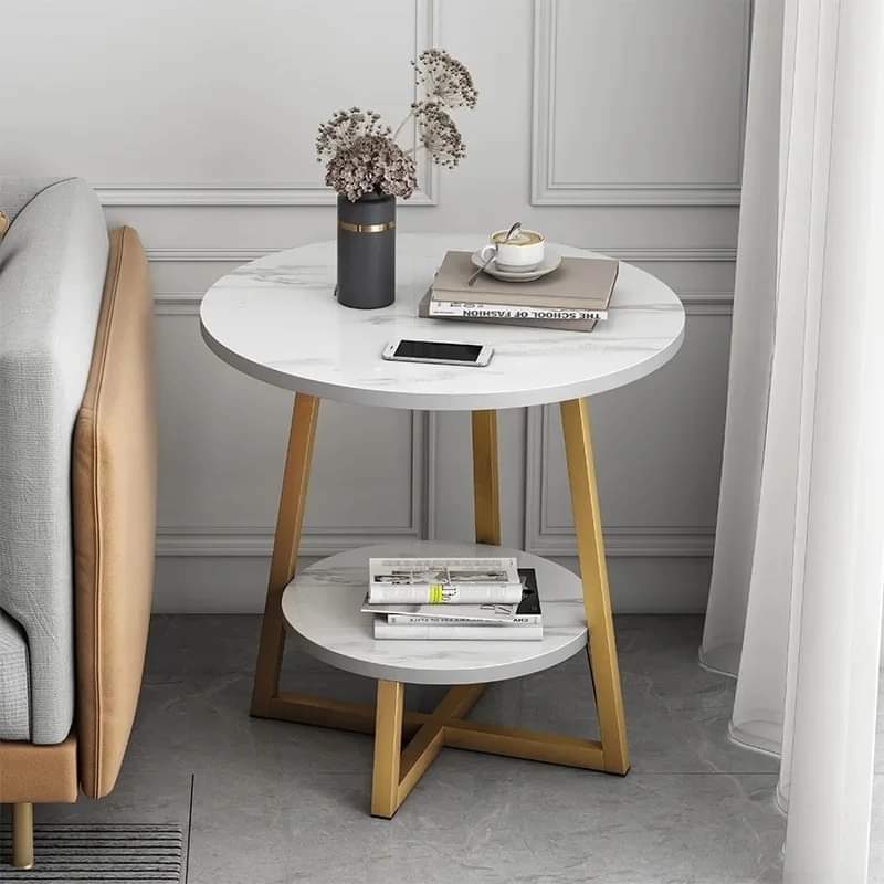 Nerentha - Eleganter Beistelltisch mit luxuriösem Marmor-Design für stilvolle Inneneinrichtungen