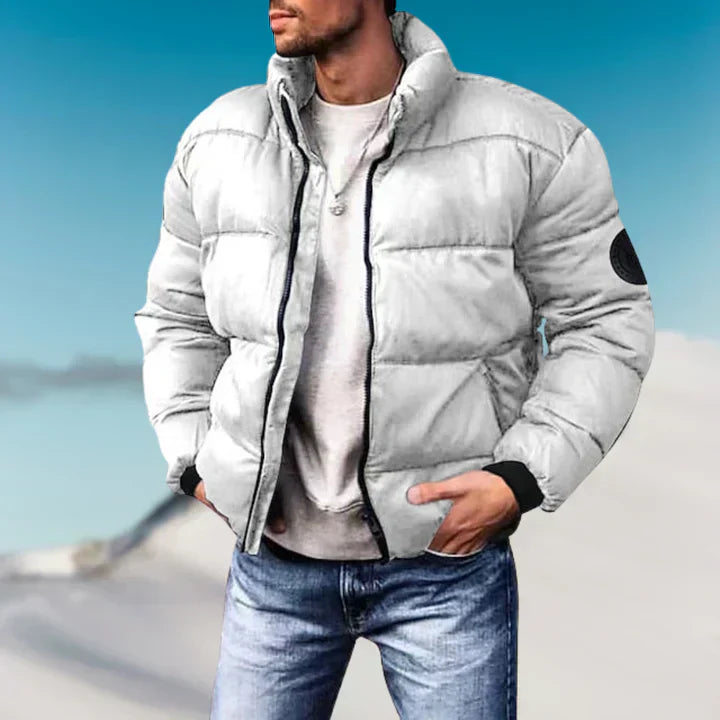 TOVI Herren Modischer Winter-Pufferjacke für Wärme und Komfort
