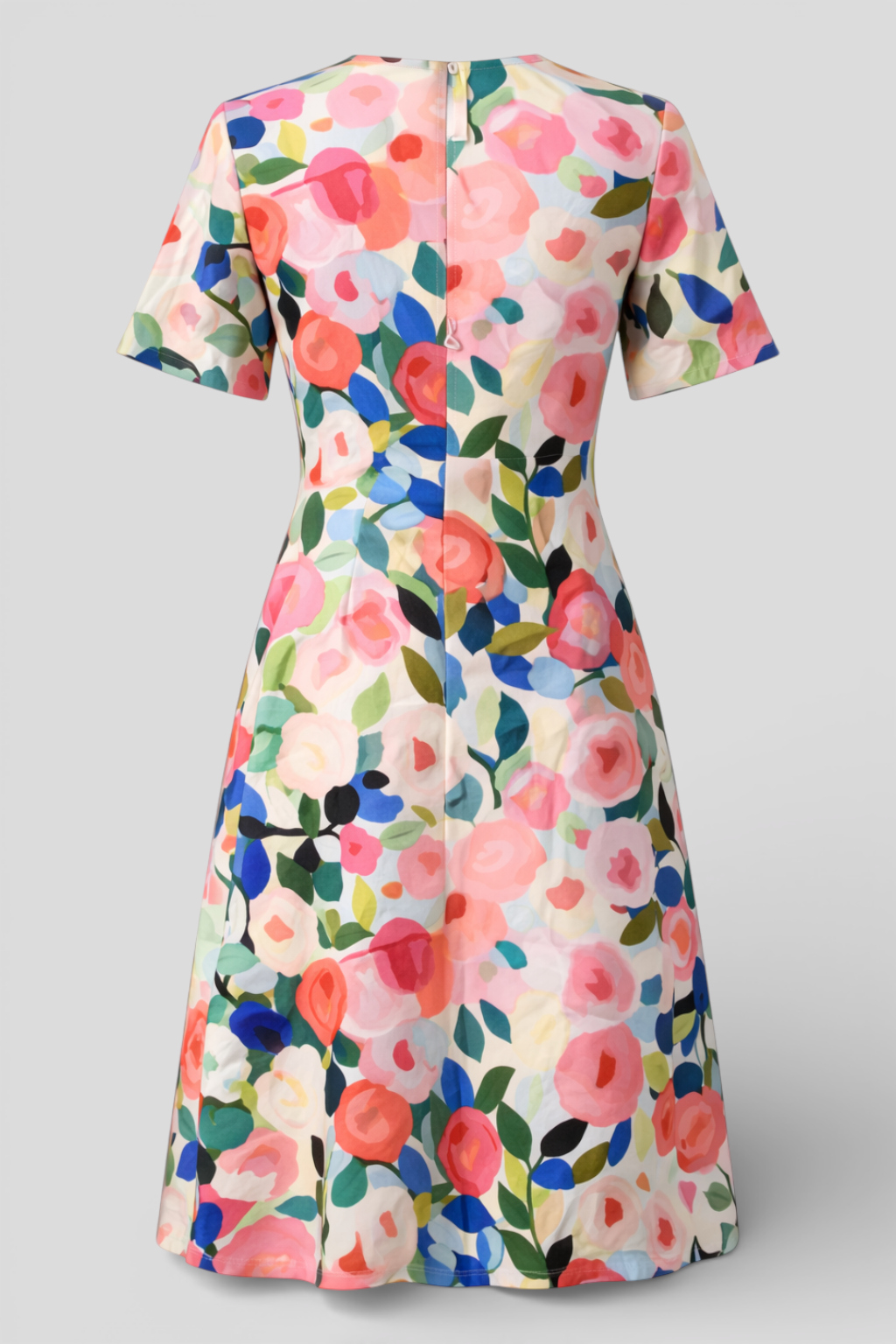 ALMA - Leichtes Kleid mit Blumenmuster in Indigo – Zeitlos & Vielseitig