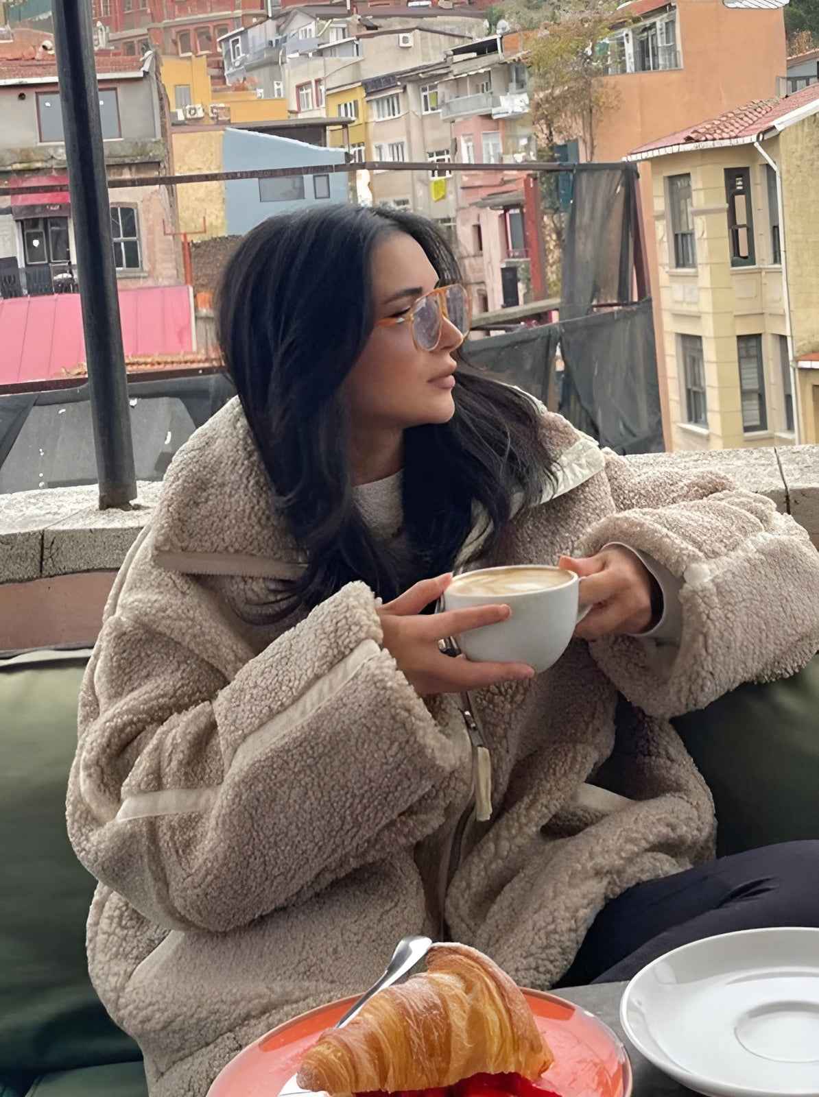 Jacky – Ultra-Softes Plüsch-Teddy-Fleece-Jacke im Oversized-Schnitt