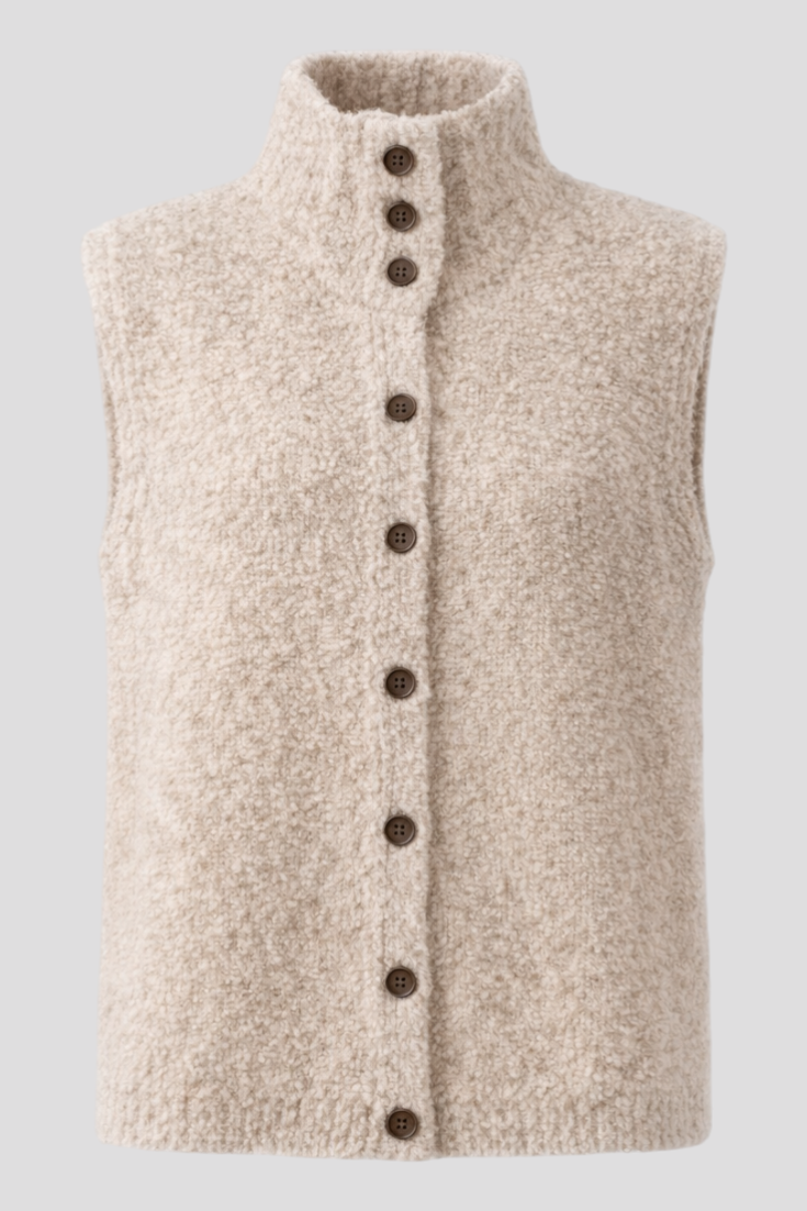 Schicke und elegante ärmellose Strickjacke Damen