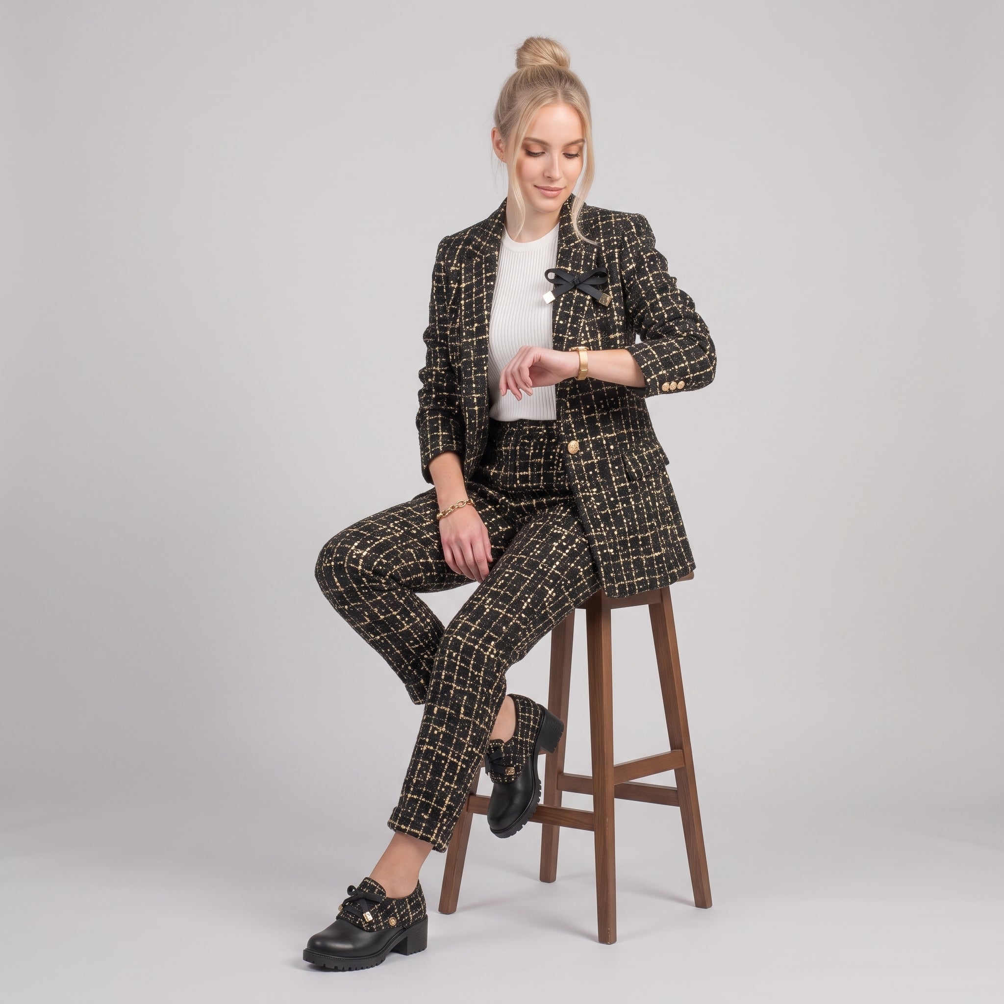 AS - Womens - Heels : Julia - Schoenen met lage hak en ritssluiting in