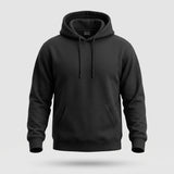 Herren schwarzer Casual-Hoodie - Alltags-Pullover-Hoodie