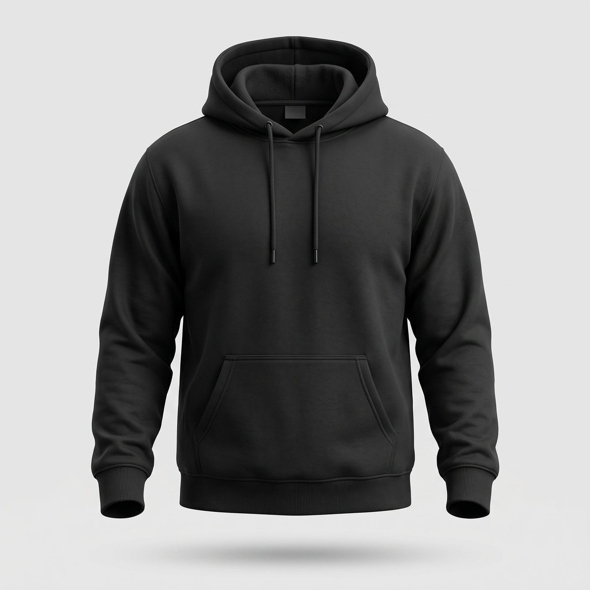 Herren schwarzer Casual-Hoodie - Alltags-Pullover-Hoodie