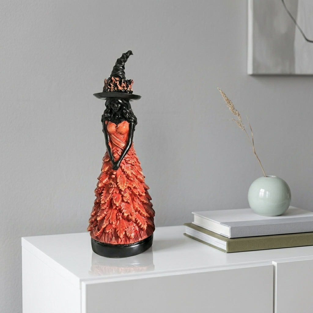 Gotische Hexenfigur mit Herbstdetails - Harz 25cm