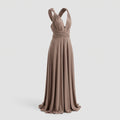 Damen Multiway-Wickel-Maxikleid