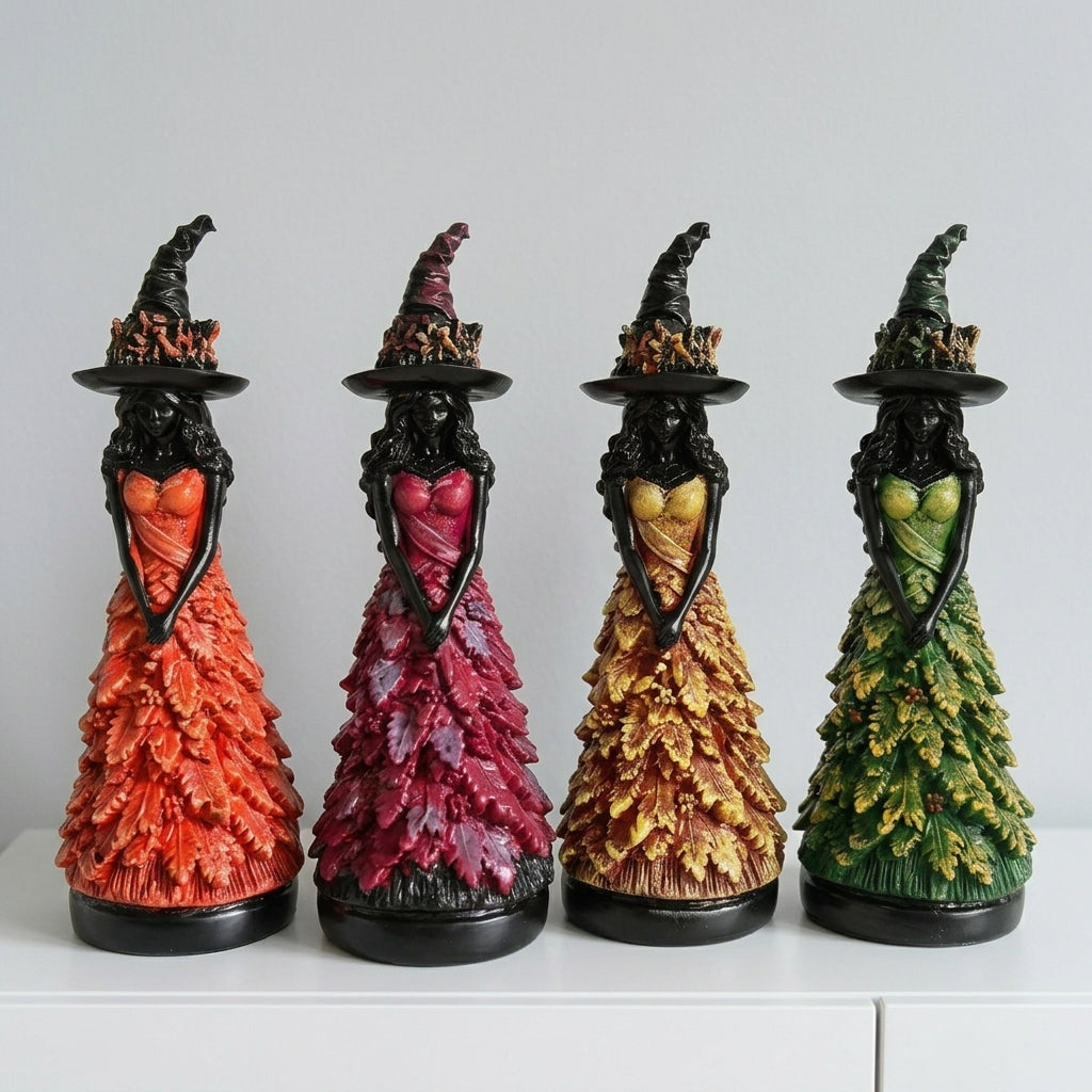 Gotische Hexenfigur mit Herbstdetails - Harz 25cm