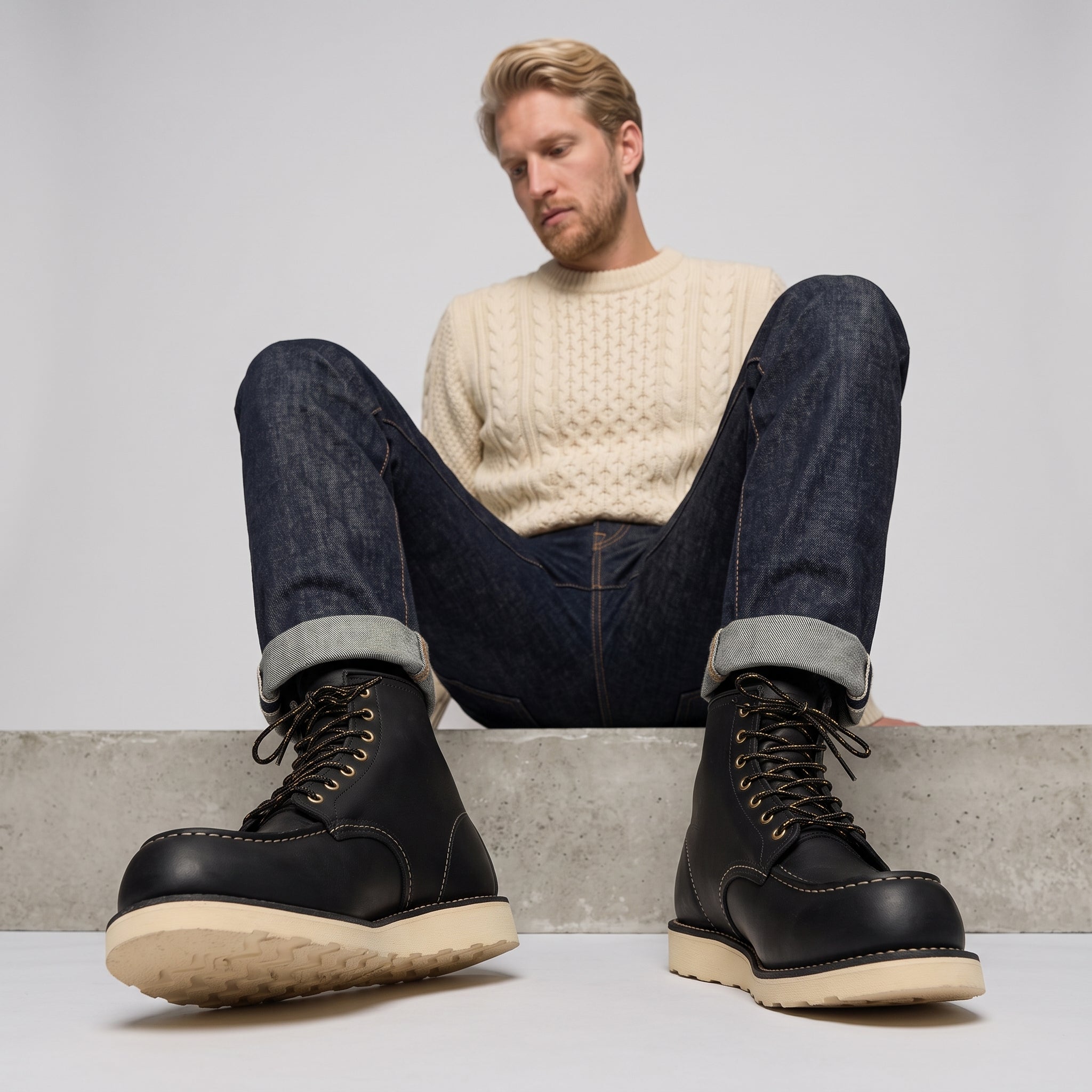 Herren Schnürboots - Vintage-Look, Komfortabel, Strapazierfähig