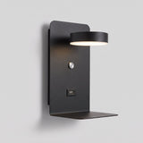 DualDelight LED-Wandlampe mit Ablage & USB-Anschluss