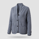 Damen weicher Cardigan in Kaschmir-Optik mit Knöpfen