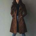 Stasia Vintage Wildleder-Trenchcoat — Zeitloser Stil in luxuriösem Wildleder