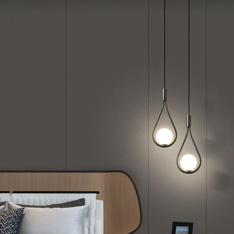 Moderne Nordische Aufhängung aus Eisen und Glas mit elegantem verstellbarem Design