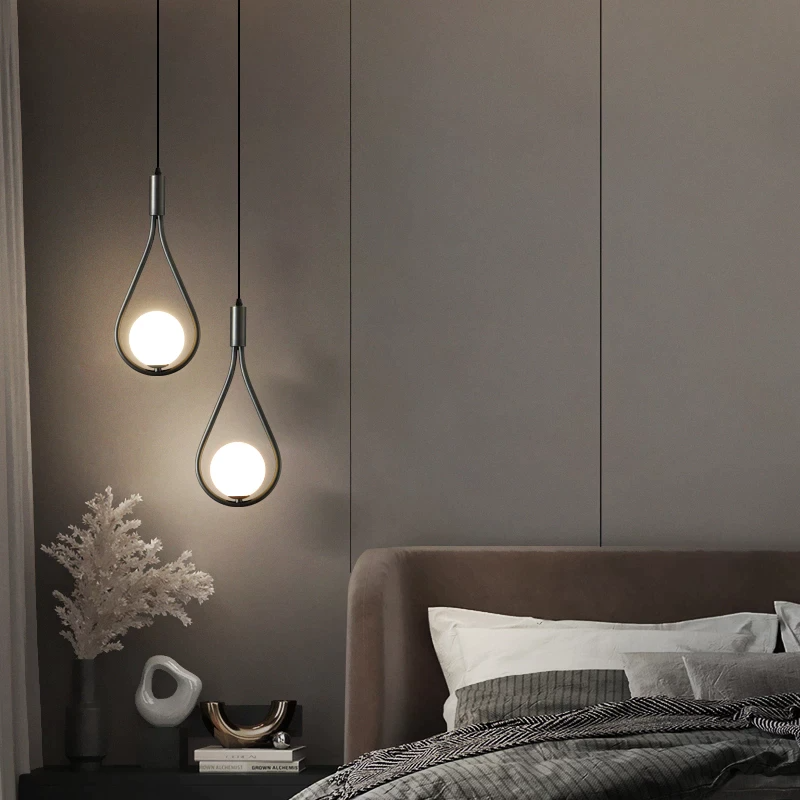 Moderne Nordische Aufhängung aus Eisen und Glas mit elegantem verstellbarem Design