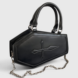 Gothic Sarg-Handtasche mit Kette für Halloween