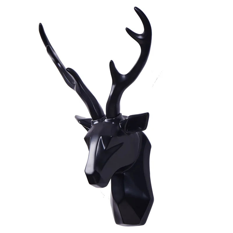 MajesticStag – Eindruckvolle 3D-Elchkopf-Statue für elegante Dekoration