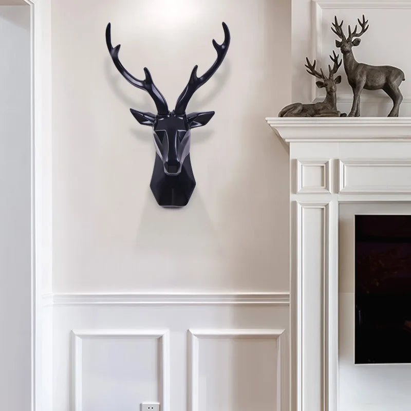 MajesticStag – Eindruckvolle 3D-Elchkopf-Statue für elegante Dekoration