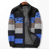 Trendiger Farbblock-Langjacke aus Wolle