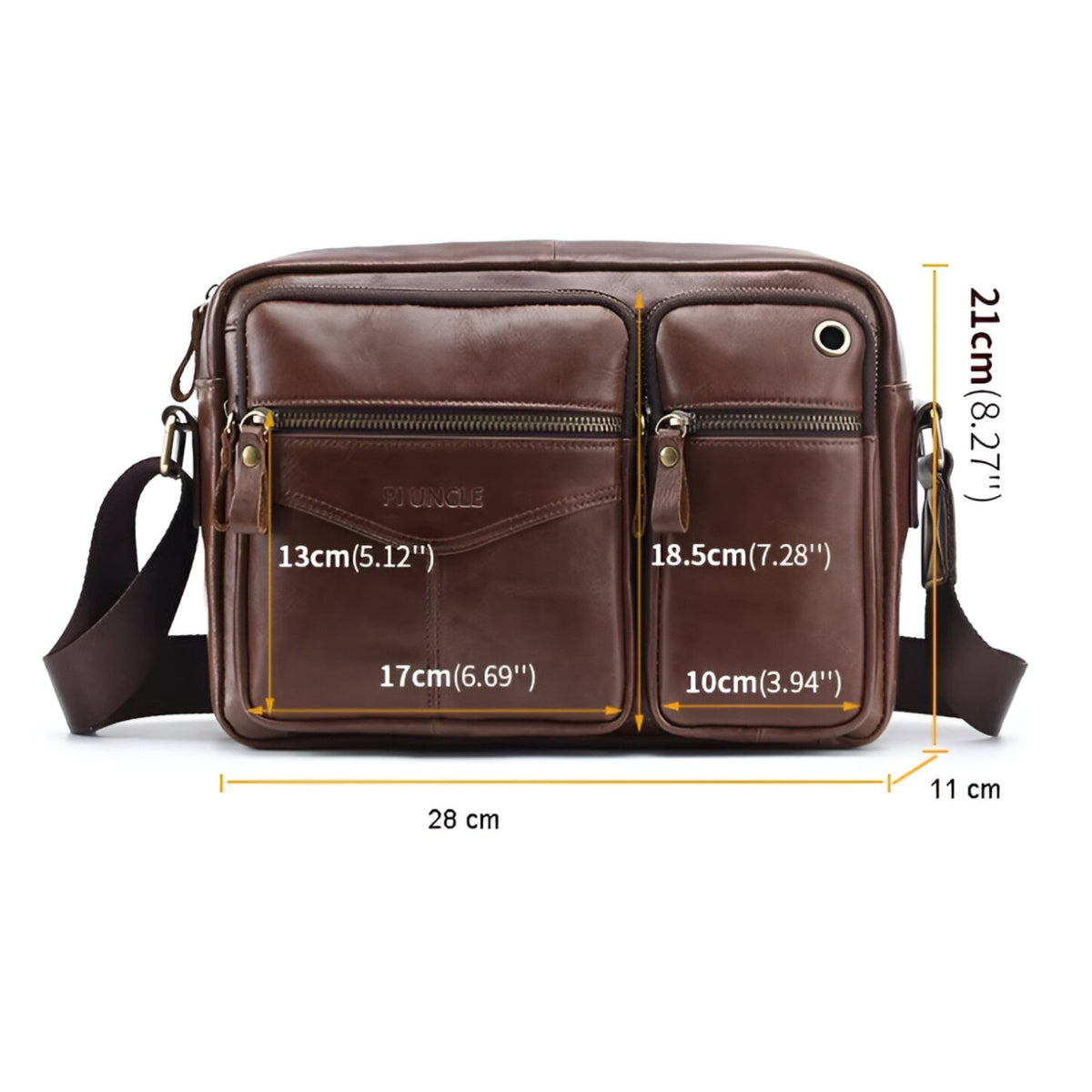 Herren Edle Premium Leder Alltagstasche