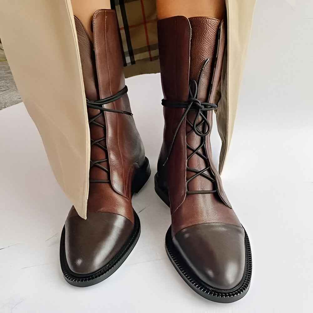 ISABELLA – Elegante Kunstleder-Stiefeletten mit Absatz