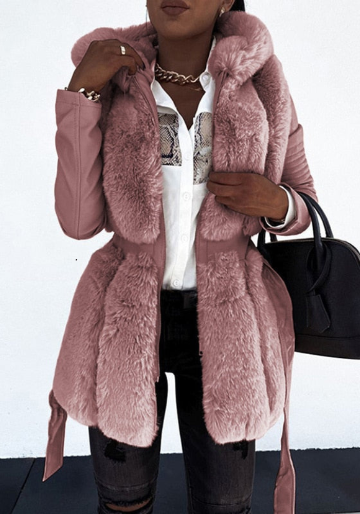 Annemarie Damen Wollmantel mit Kunstpelzbesatz für ultimativen Komfort und Stil