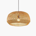 Lampada a sospensione in rattan fatta a mano