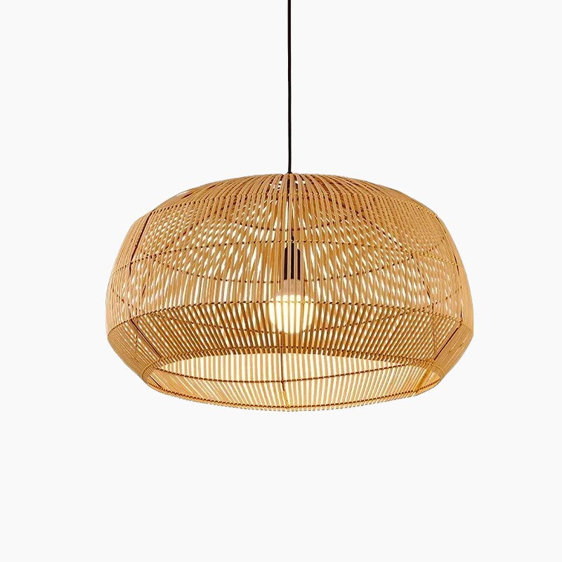 Handgefertigte Rattan-Pendelleuchte 0
