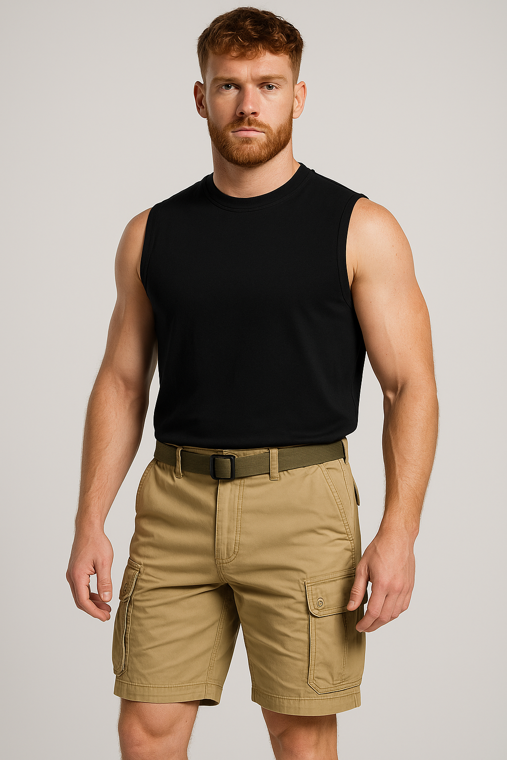 Herren Atmungsaktive Cargo Shorts Mit Taschen 1