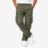 Pantaloni cargo da uomo in cotone - robusti, comodi, con tasche di sicurezza