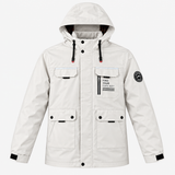 Herren Freizeitjacke mit Kapuze, Frontverschluss und Taschen