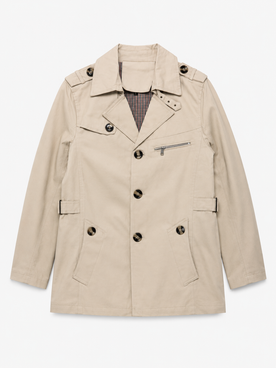 Veste classique pour hommes en polyester avec col à revers
