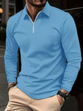 Camicia da uomo a maniche lunghe con cerniera