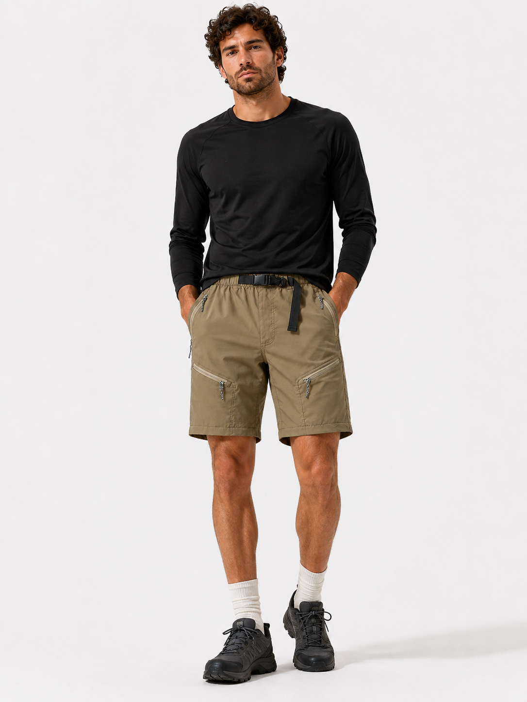 Herren Schnelltrocknende Outdoor-Hose mit Abnehmbaren Beinen
