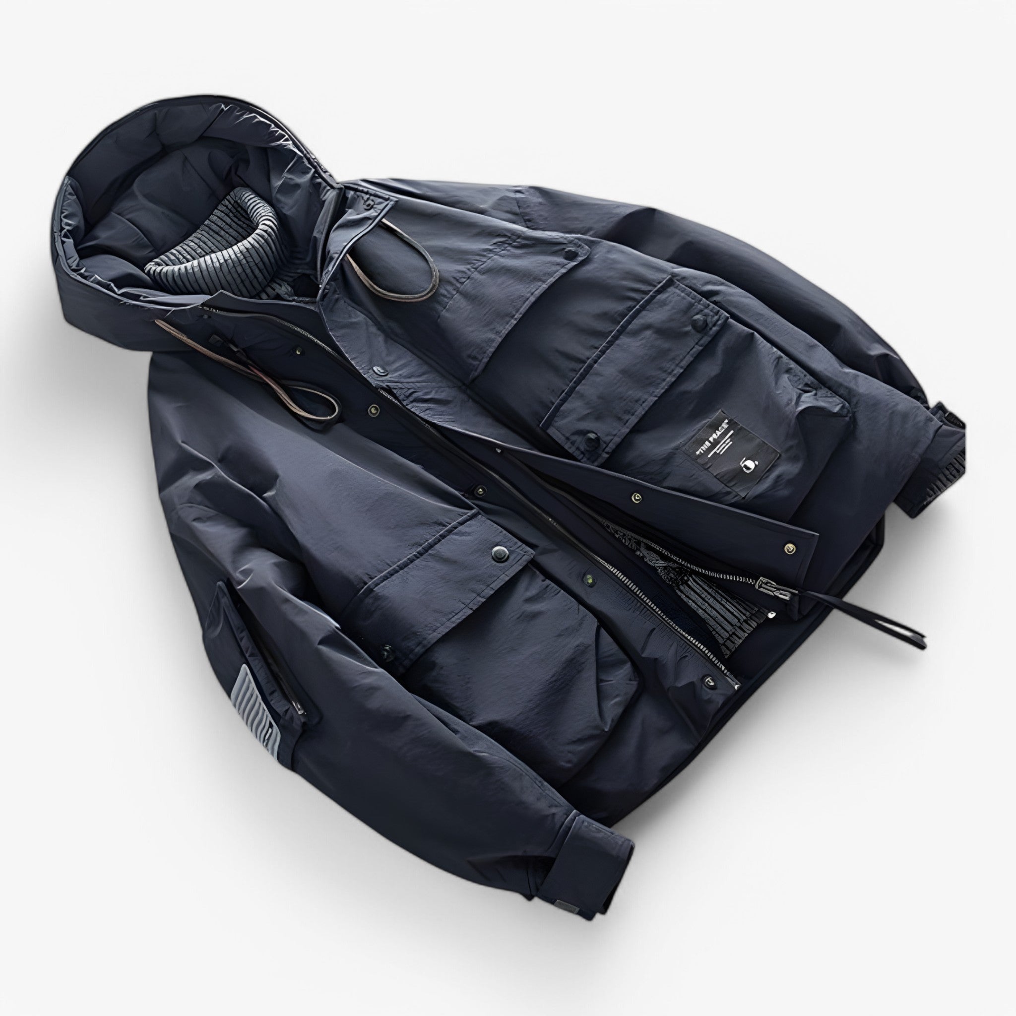 Herren Winter Parka mit Kapuze und Taschen 5