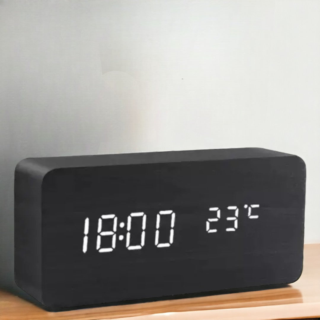 Holzoptik Wecker mit LED-Display kaufen