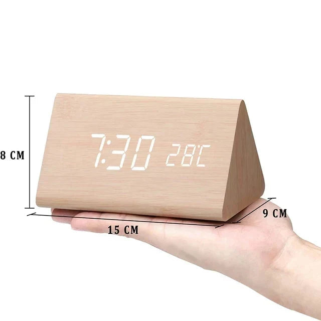 Holzoptik Wecker mit LED-Display kaufen